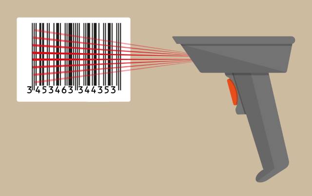 Scanning a barcode with a barcode reader