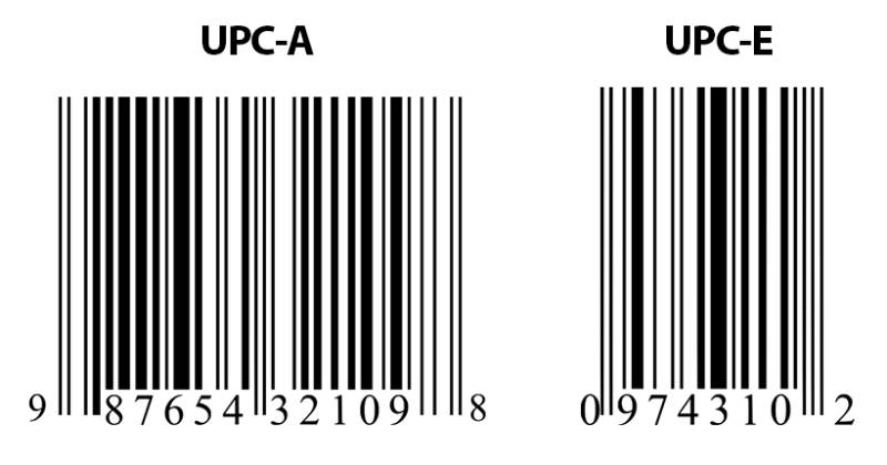 UPC-A and UPC-E